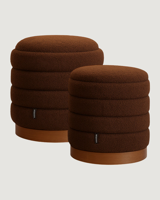 Puff de almacenaje de borreguito - BROWNY
